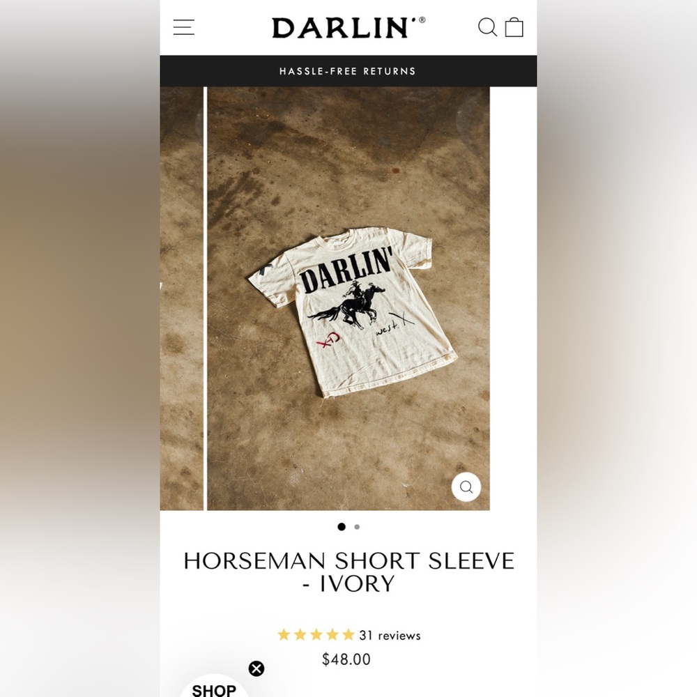 Darling Cream Cotton T-Shirt